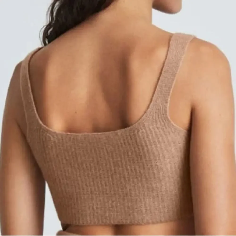 Everlane The Cozy-Stretch Knit Crop Tank - Camel L